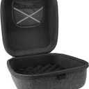 Geekria Shield Case for Large-Sized Over-Ear Headphones, Replacement Hard Shell Travel Carrying Bag with Cable Storage, Compatible with HiFiMAN HE 6se, HE 1000 Headsets (Dark Grey)