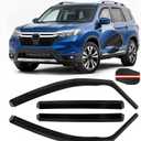 in Channel Rain Guards Fit for Honda Pilot 2016-2022, Honda Passport 2019 2020 2021 2022 2023 2024 2025, Window Deflectors, Vent Window Visors Shades Shield, Car Accessories-4PCS