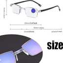 Hooporia Anti-Blue vision glasses as seen on tv for men, Anti-Blue Light Presbyopia Glasses, Auto Zoom, Smart Look Far and Near (NORMAL)