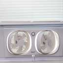 Comfort Zone 9-Inch Twin Window Fan with 2-Speed Independent 180 Rotating Fan Heads, Auto-Locking Expanders & Removable Bug Screen, for Fresh Air Intake or Warm Air Exhaust, Ideal for Home & Office