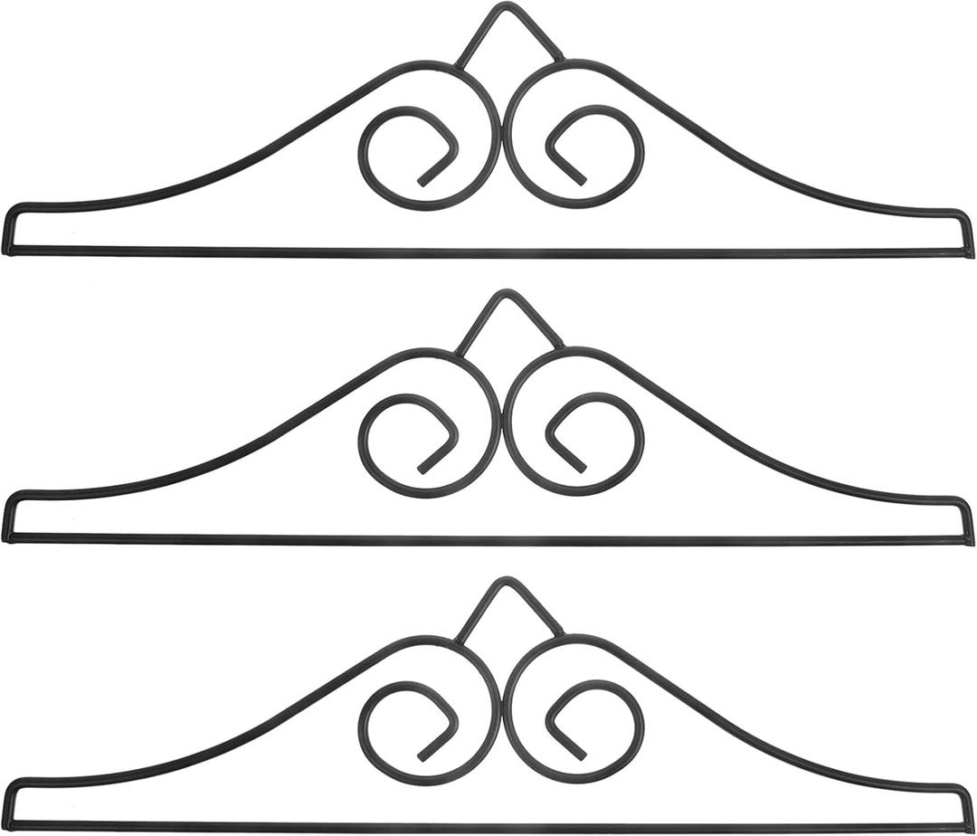 Garden Flag Wall Hanger, 3Pcs Metal Garden Flag Hanger Garden Banner Holder for Garden Lawn Porch Wall (Black)