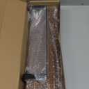 Winmien Hand Towel Holder/Towel Ring with Wooden Shelf, Hand Towel Rack, Hand Towel Hanger for Bathroom, Bath Accessories Wall Mounted, Matte Black (12"Squ Shaped)