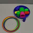 Ogrmar 18" Colorful Plastic Sport Ring Toss Game Set for Kids