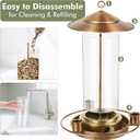 LBTING Bird Feeder for Outside, Squirrel Proof Bird Feeder, Wild Bird Feeders for Hanging Outdoor Garden Yard, Metal Acrylic Lantern-Shaped