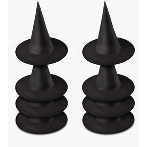 8 Pcs Halloween Witch Hats, Black Hanging Witch Hat, Witch Costume Accessory for Halloween Party for Home Yard Porch Ceiling
