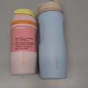 CAROTE Insulated Stainless Steel Water Bottle 2 Pack, Cute Water Bottle with Handle, Dual Drink Spout with BPA-Free Straw, Great for School, Sports and Travel (16 Oz Pink & 26 Oz Blue)