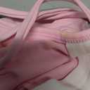 OMKAGI 2 Piece Workout Sets for Women Padded Workout Tops Booty Leggings with Pockets Gym Sets (Large, Light Pink)