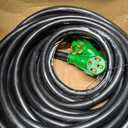 RVGUARD 50 Amp 50 Foot RV/EV Extension Cord, NEMA 14-50P/R Heavy Duty Extension Cord with LED Power Indicator and Cord Organizer, Green, ETL Listed