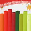 Crepe Paper Streamers 8 Rolls, 10 x 98Inch 8 Christmas Colors Crepe Paper Sheets for DIY Gift Colourful Paper Flower Wrapping Paper Crafts Birthday Wedding Holiday Party Decorations