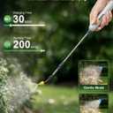 Battery Powered Garden Sprayer 2 Gallon, Electric Pump Sprayer with 3 Mist Nozzles, Rechargeable Handle, Telescopic Wand, Adjustable Strap, Water Spray Weed Sprayer for Lawn, Garden, Yard, Plants