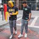 Ultra Game NBA Mens NBA Official Super Soft Button Down Baseball Shirt (Large, Black 23)