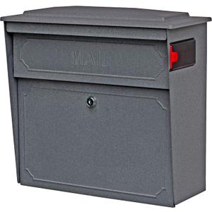 Mail Boss 7171 Townhouse, Granite Security Vertical Wall Mount Mailbox with Lock and Key for Home