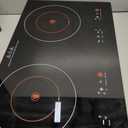 3000w Electric Cooktop, 24" Electric Stove 2 Burner Hot Plate Built-in Double Burner Cooktop with LED Touch Screen,9 Heating 9 Temperature,Kids Lock & Timer,Suitable for all Pans