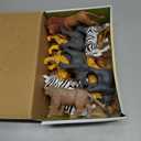 Safari Animals Figures, Plastic Zoo Animals Toys for Toddlers 1-3, Realistic Jungle Animal Figurines for Kids 3-5, 12Pcs Wild African Toys Birthday Gifts Boys Girls