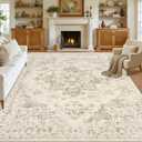 Area Rugs 9x12 Living Room: Bedroom Washable Carpet Beige/Ivory