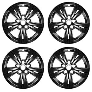 Wheel Skins Compatible with Chevy Equinox 2010-2017; 17 inch Wheel Covers; Set of 4 Packs (Glossy Black)