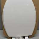 Mayfair Cassel Slow Close Toilet Seat, Easy Clean, Non Slip Premium Wood Seat, Easy Install, Made in USA, Elongated, White