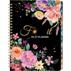 2 x Planner 2026-2027 - Funny it 2026-2027 Weekly & Monthly Planner, Jun. 2026 - Jul. 2027, 6.4'' x 8.5''(A5), Academic Calendar Planner with Colorful Monthly Tabs, Back Pocket