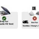 RV Vent Motor Replacement Kit 12 Fan Blade, 1200 CFM Motor Assembly with Screen, Quiet RV Roof Vent Repair Kit