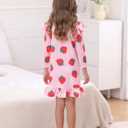 Bow Dream Girl Dress Cute and Matching American Girl Doll Clothes for Girls Pink Strawberry (Pink)