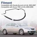 Power Steering Pressure Hose Assembly Compatible with Honda Accord L4 2.4L 2003-2007, Compatible with Acura TSX L4 2.4L 2004-2008, Replacement for 53713-SDC-A02 53713SDCA02