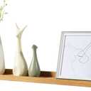 Long Floating Shelf 36 Inch Natural Wood Shelves, Rustic Display Books Picture Ledge Shelf for Wall Mounted, Natural Solid Oak Wood Shelf, Easy to Install, Natural Color, 36 *4 *1.5 (1 Pack)