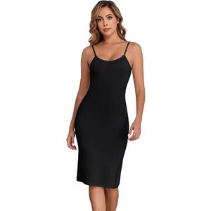 Long Full Slip for Women Under Dresses XL Non-Cling Maxi Layer, Full Length, Adjustable Spaghetti Strap, Nightgown, XL