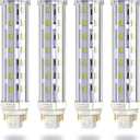 Bonlux 12W GX24Q/G24Q 4-pin Base LED Light Bulb, GX24 LED PL Recessed Light (26W CFL Equivalent) Daylight 6000K for Ceiling Light Downlights, 4-Pack, (Remove/Bypass The Ballast)