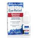 Bausch + Lomb Advanced Eye Relief, Maximum Redness Reliever and Lubricant Eye Drops, Soothes Burning & Irritated Dry Eyes, Moisturizes & Comforts, 0.5 Fl Oz