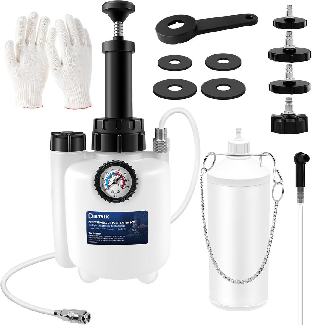 3L Manual Brake Bleeder Kit, Fluid Vacuum Pump Brake Pressure Bleeder kit with 4 Master Cylinder Adapters and 1L Brake Bleeder Bottle,Suitable for Most Models