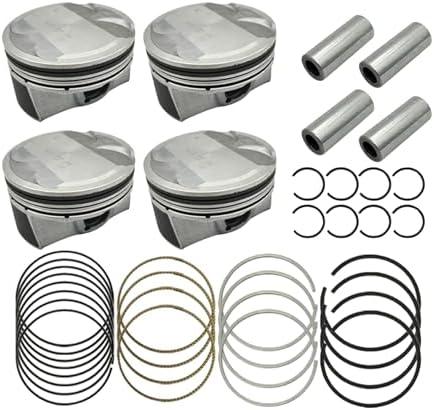 BuliBoao Engine Piston & Piston Pin Snap Rings Kit Standard Fits for Hyundai Kona 2.0L L4 2018-2019, Veloster 2.0L L4 2019, Elantra 2.0L L4 2017-2018 23041-2E800, 230402E601
