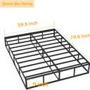 SHLAND Queen Box Spring 9 Inch Box Spring for Queen Bed, Heavy Duty High Profile Metal Box Springs with Fabric Cover, Easy Assembly