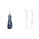 Waterpik Cordless Advanced Water Flosser for Teeth, Gums, Braces, Dental Care with Travel Bag & Genuine Implant Denture Replacement Tips, Water Flosser Tip Replacement, DT-100E