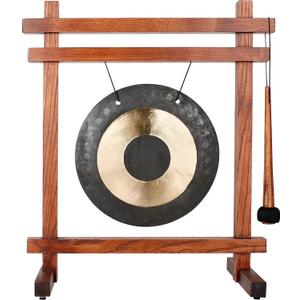 Woodstock Wind Chimes for Meditation, Yoga, Classrooms, Offices for Awareness, Relaxation, Decor 19" Table Gong (WTG)