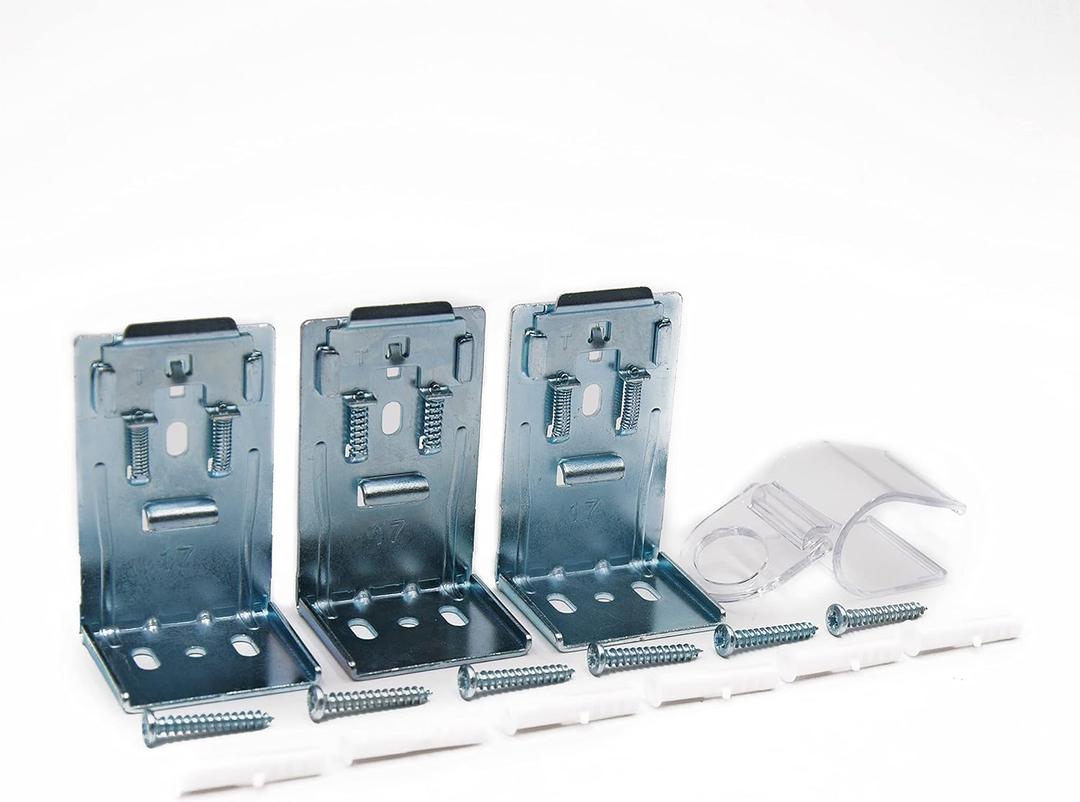 Universal Replacement, L-Shaped Metal Blinds mounting Brackets, Mountings Brackets for Vertical Blinds 42 mm, 1.65 inch (3 Pack)