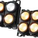 Betopper LC500 4x100W Stage Spotlight,2 in 1 COB Led Par Can Light-2 Packs