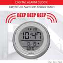 T-4660 Water Resistant Suction Cup Atomic Clock, Silver