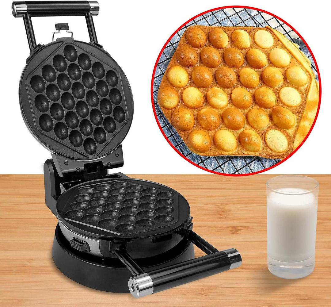 Health and Home 1 Waffle Removable Nonstick Baking Plates, Upgraded 360 Rotating Belgian Maker