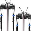 Hikeen Ski Wall Rack for Garage - Ski Wall Mount Storage Rack Fits Any Ski,Garage Organization & Space-Saving Winter Gear - Durable Ski Rack for Wall Display, 2Pack