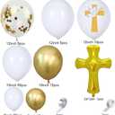 Communion Decorations Balloons Kit 118 Pcs Balloons Arch for Holy Communion Decorations God Bless Christening Baptism Theme Party Supplies