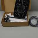 Wide Rain Shower Head With 5 Modes Handheld Showerheads, High Pressure Showerhead Combo with Extension Arm for Bathroom Accessories, Adjustable Shower Head with Anti-Clog Nozzles (Black)