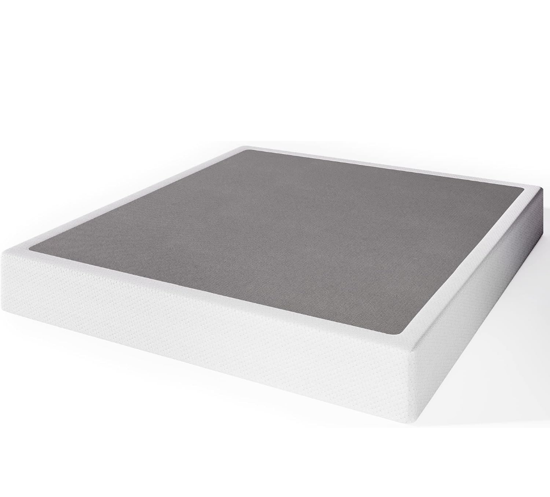 Queen-Box-Spring, 5 inch Low Profile Queen-Size Box-Spring Only, Heavy Duty Metal Box Spring Queen Size with Fabric Cover, Easy Assembly, Non Slip, Noise Free