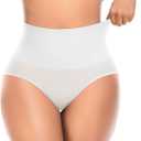 Werena Tummy Control Shapewear Underwear for Women High Waisted Body Shaper Panties Slimming Girdle Shaping Briefs (X-Large, #A2 Mid Waist White (Seamless))