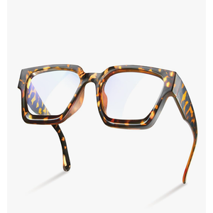 livho Oversized up to 99% Blue Light Blocking Glasses for Woman - Rectangle Fashion Glasses for Computer, Chic Preppy Frame
