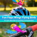 4 x Simulation Flying Bird Hood Ornament, Wind-Powered Creative Rotating Wing Car Decorations, Car Accessories with Durable Adhesive Base, Motorcycles Styling Truck Hood Ornament, Purple