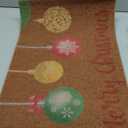 Ceenna Merry Christmas Coir Door Mats Christmas Ball Doormat Xmas Non Slip Floor Mats Indoor Entrance Door Mat Xmas Porch Front Decor, 24 x 16 Inch