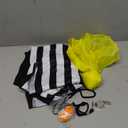 Syhood Referee Shirt Costume Men Women, Whistle Black and White Striped Football Soccer Official Ref Shirt Jersey (Large)