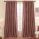 Nemia Blush Pink Velvet Curtains Thermal Insulated Blackout Curtain for Bedroom Window Living Room Darkening Luxury Vintage 108 Inches Long Heavy Drapes Panels Back Tab Set of 2