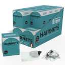 SAFEKO Hair Nets 144 PCS, Individually Wrapped, Lightweight Nylon Hairnets, Latex-Free | Black, Large (24")