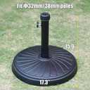 Orgrimmar 22lbs Umbrella Base Heavy Duty Outdoor Living Round Antiqued Patio Market Umbrella Base